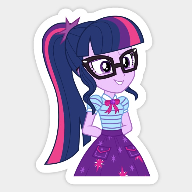 Twilight Sparkle adorable Sticker by CloudyGlow